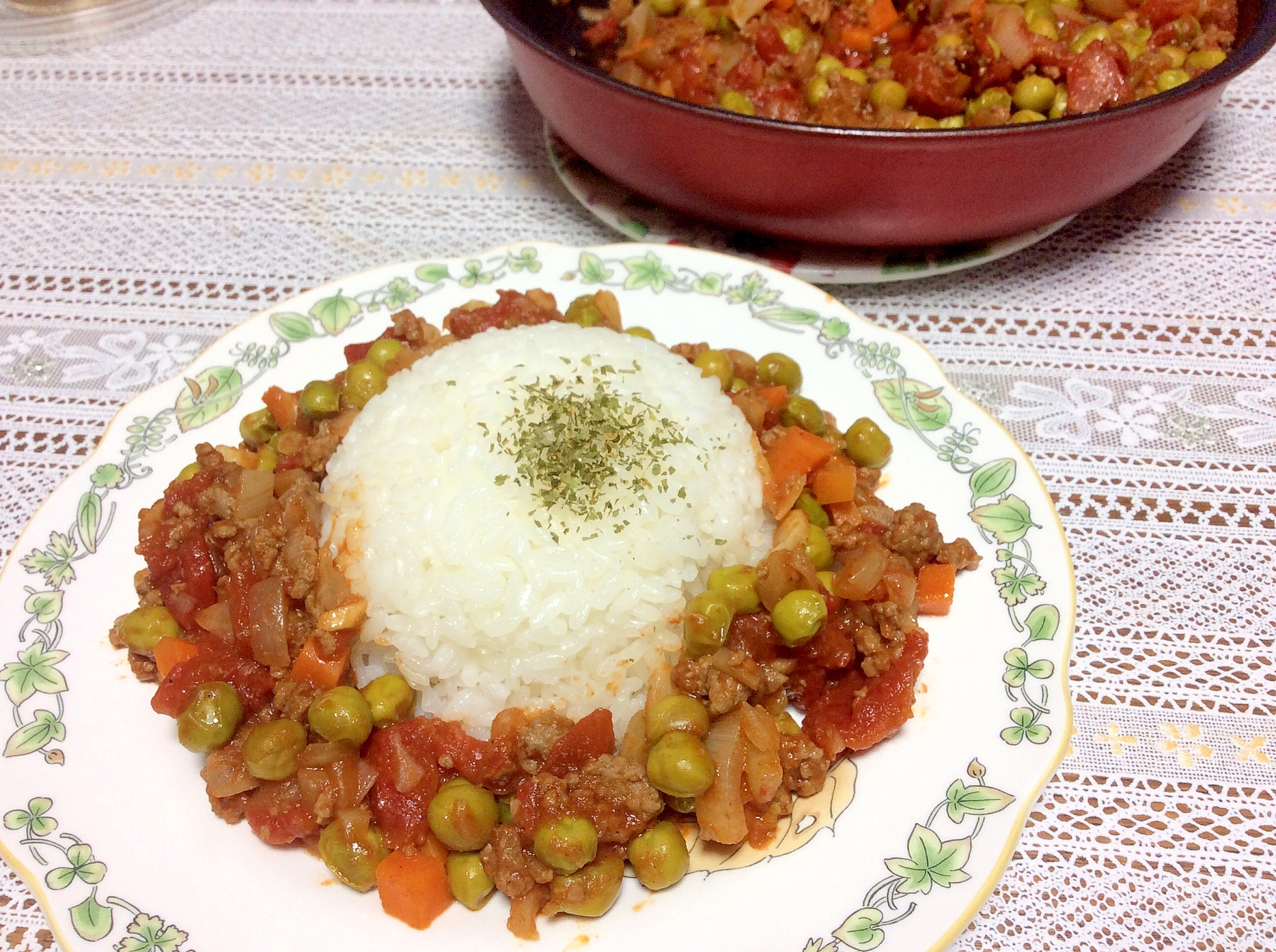 えんどう豆たっぷり♡ドライカレー