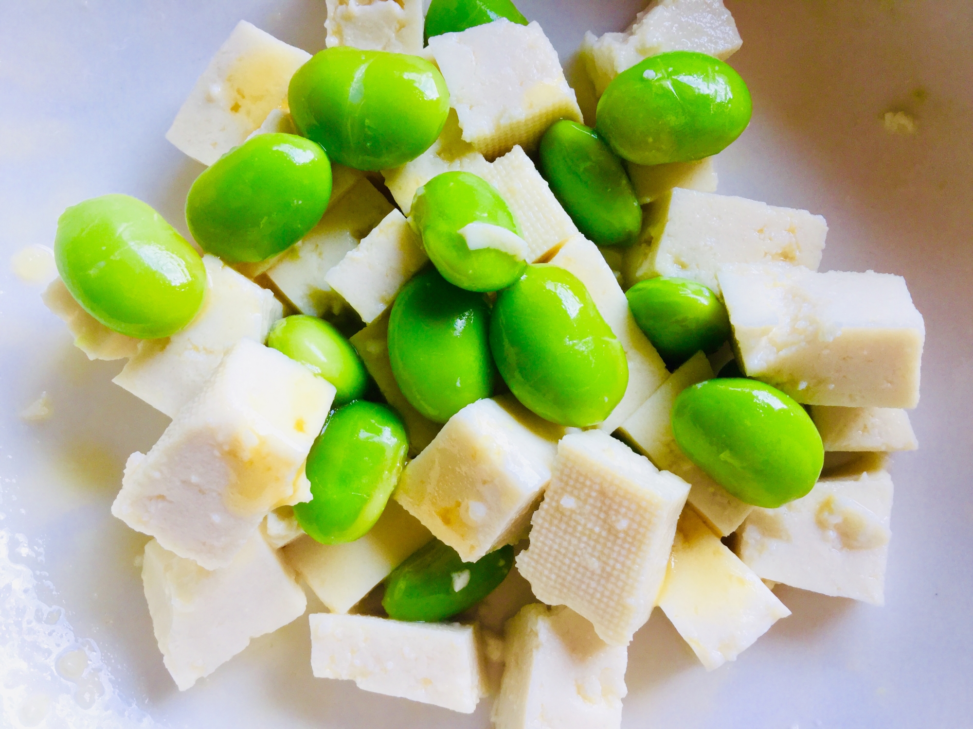 豆腐と枝豆のサラダ