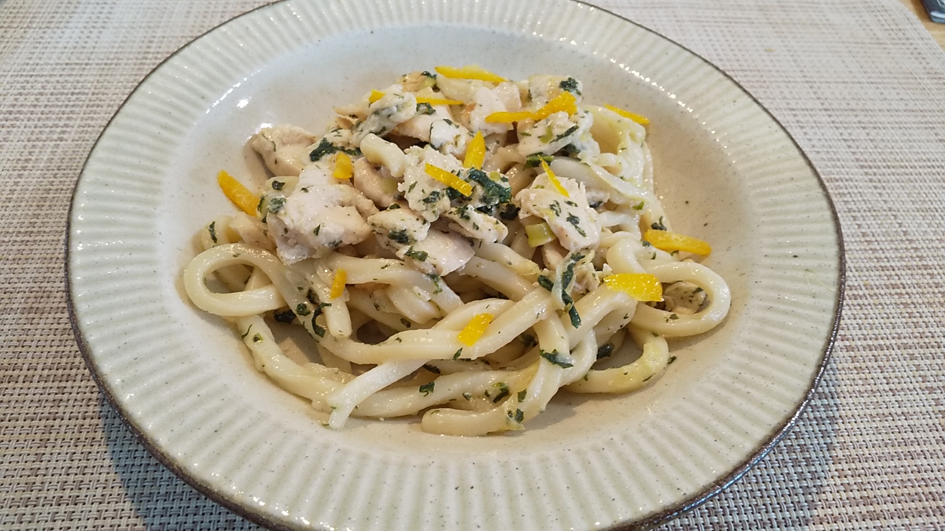 柚子でさっぱり焼きうどん