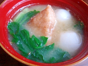 揚げ魚の生姜味噌汁