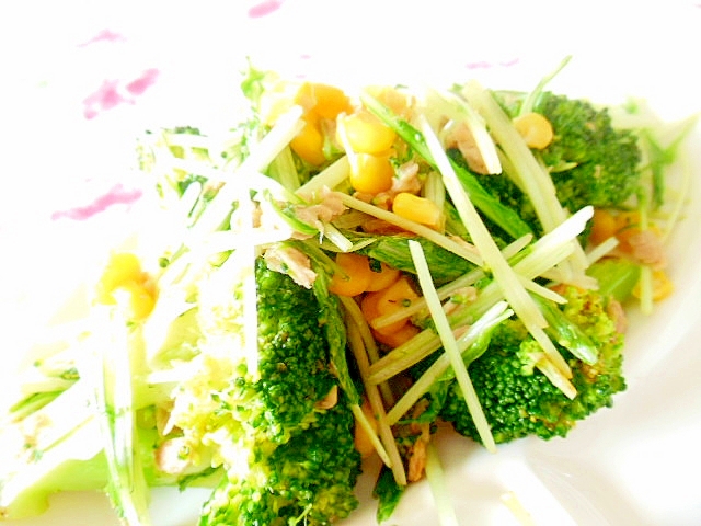 ❤ツナと水菜とブロッコリーのスパイス炒め❤