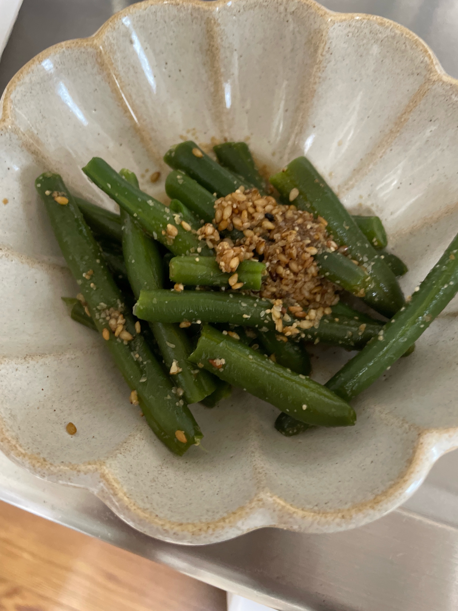 お弁当用作り置きおかず！いんげん白ごま醤油麹