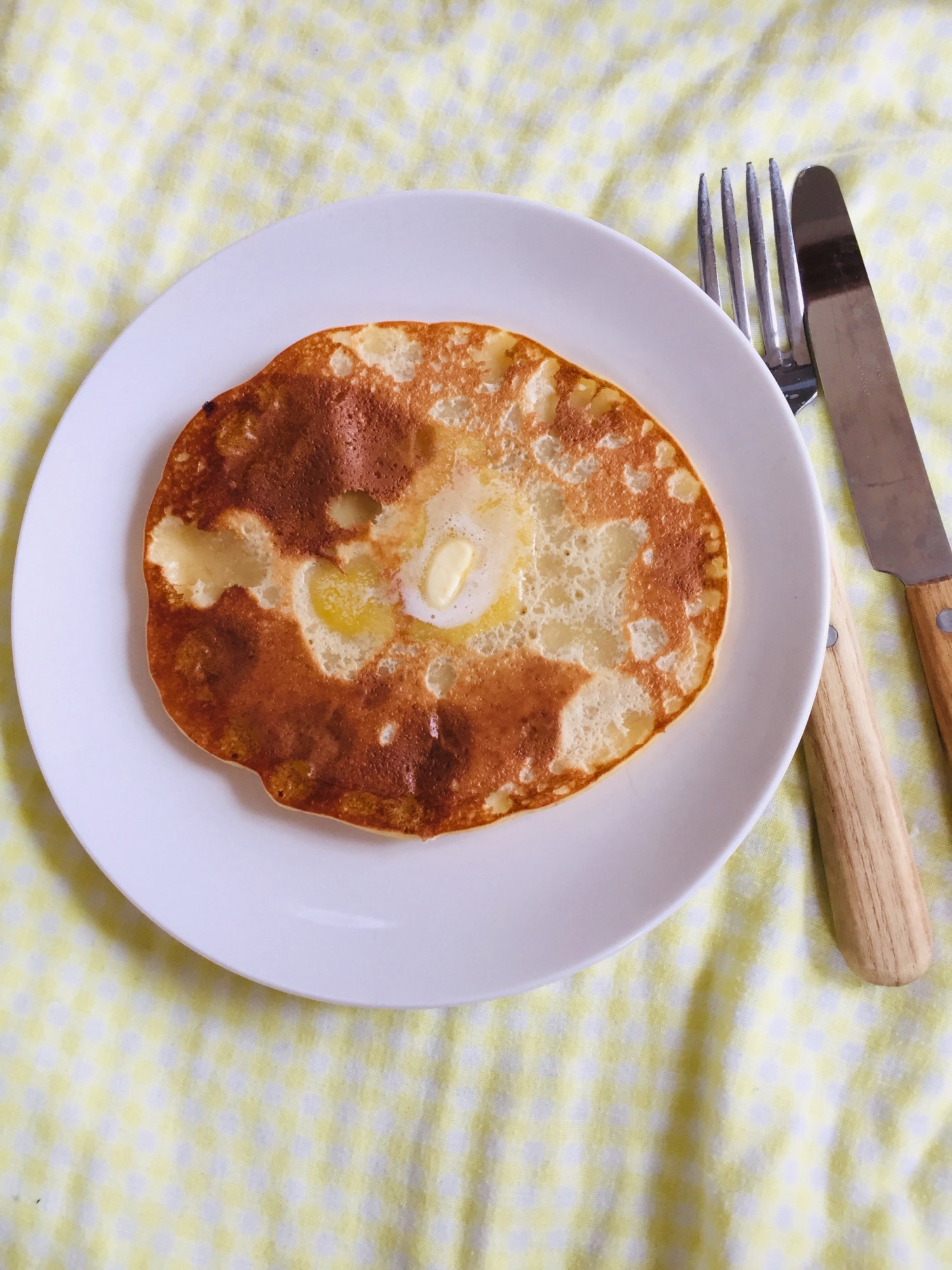 ベーキングパウダーなしで作るもちもちパンケーキ