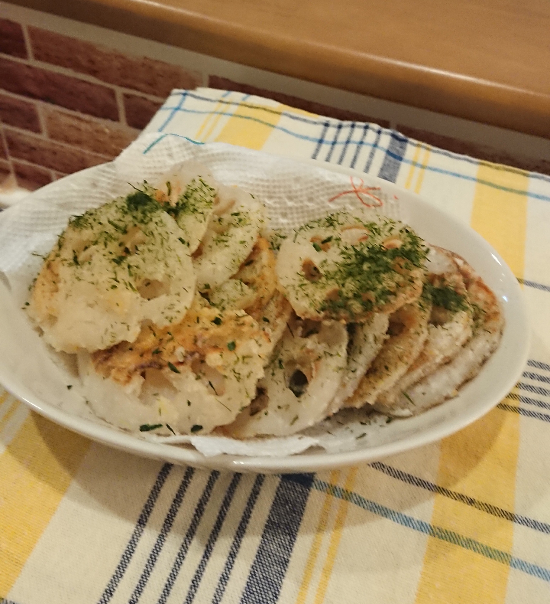 風味豊か♡青のり焼きれんこん