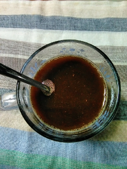 おはようございます♪豆乳入れるつもりで用意してて、１口飲んだら甘味がちゃんとあって美味しかったのでこのまま飲む事に♥生チョコ入りなんてリッチ～♪ご馳走様でした♪
