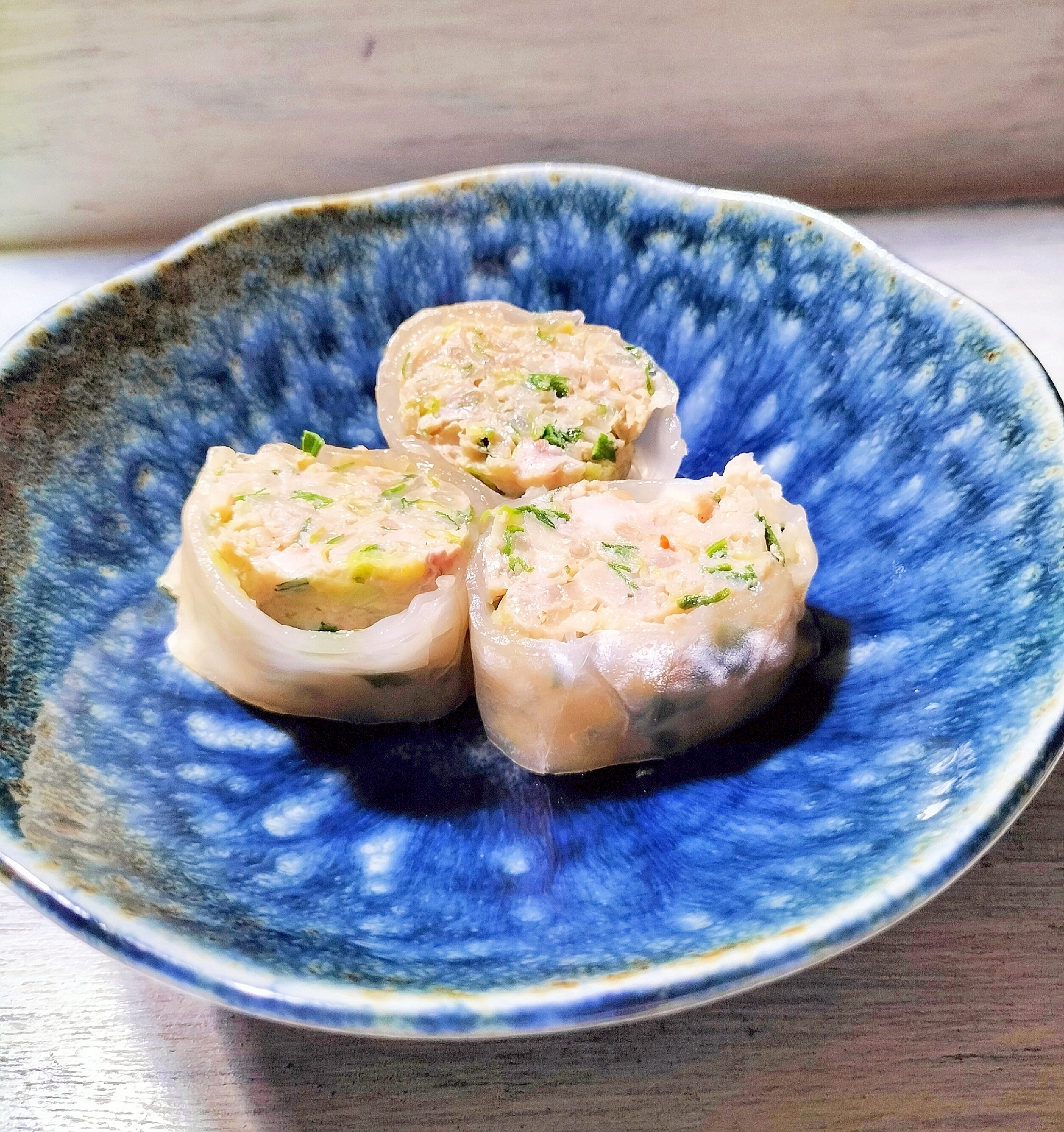 生春巻きのW皮包み餃子