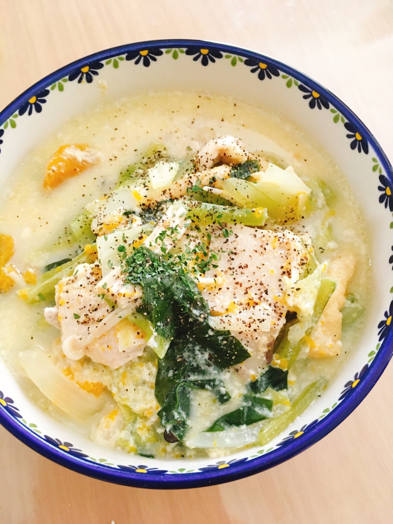 *ダイエット*野菜たっぷり豆乳スープ 鶏肉ver