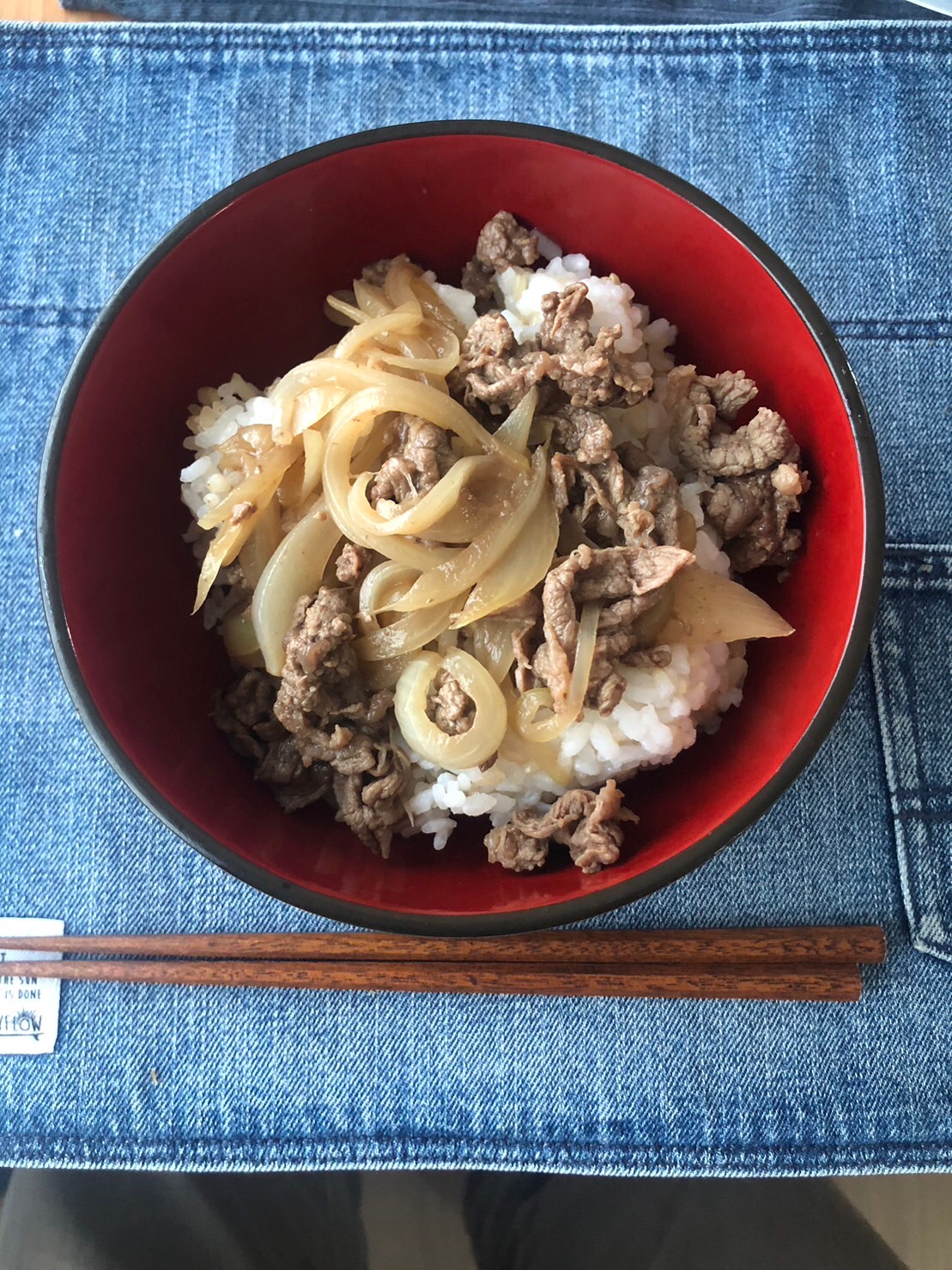 シンプルな牛丼