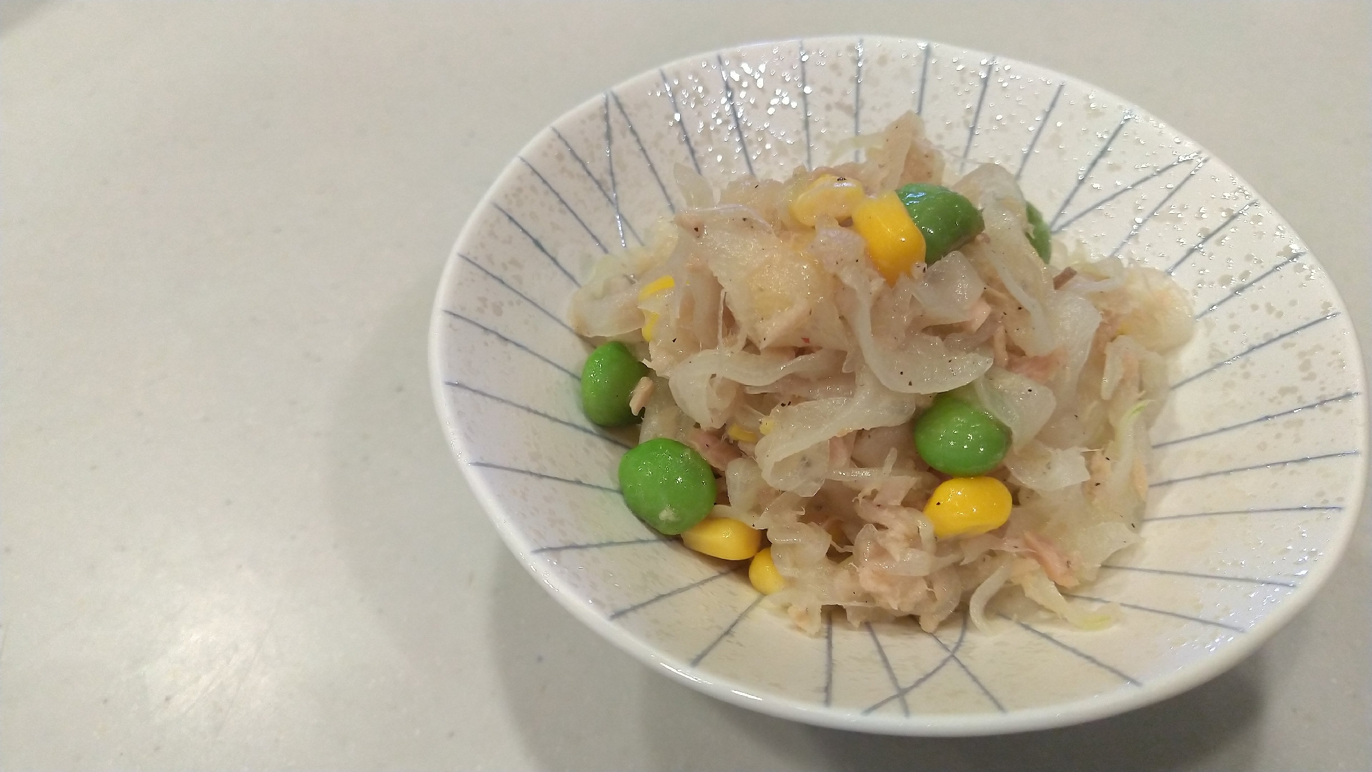 冷凍保存用！ツナと玉ねぎと枝豆のサラダ