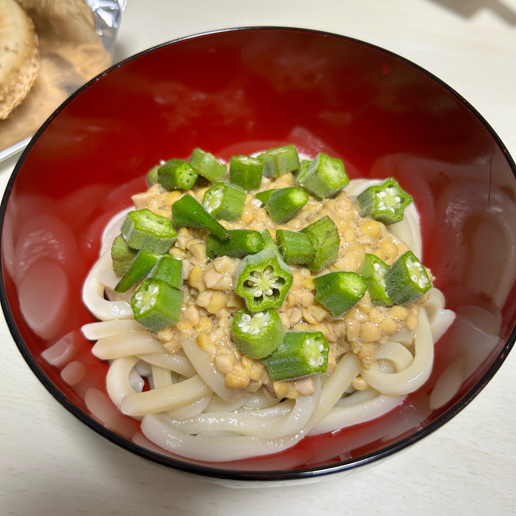 ネバネバ納豆おくらのうどん