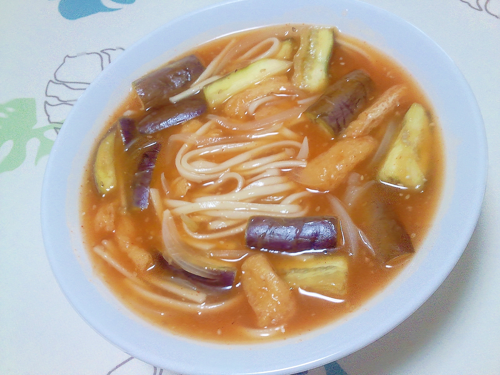 韓国風ピリ辛茄子うどん＋＋