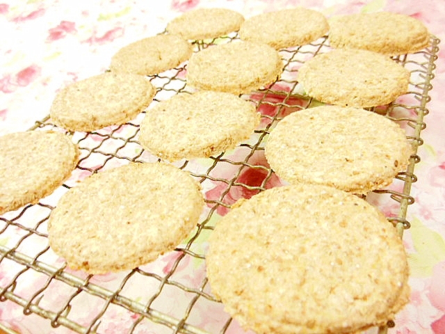 卵＆油脂不使用❤全粒粉とおから＆オオバコのクッキー