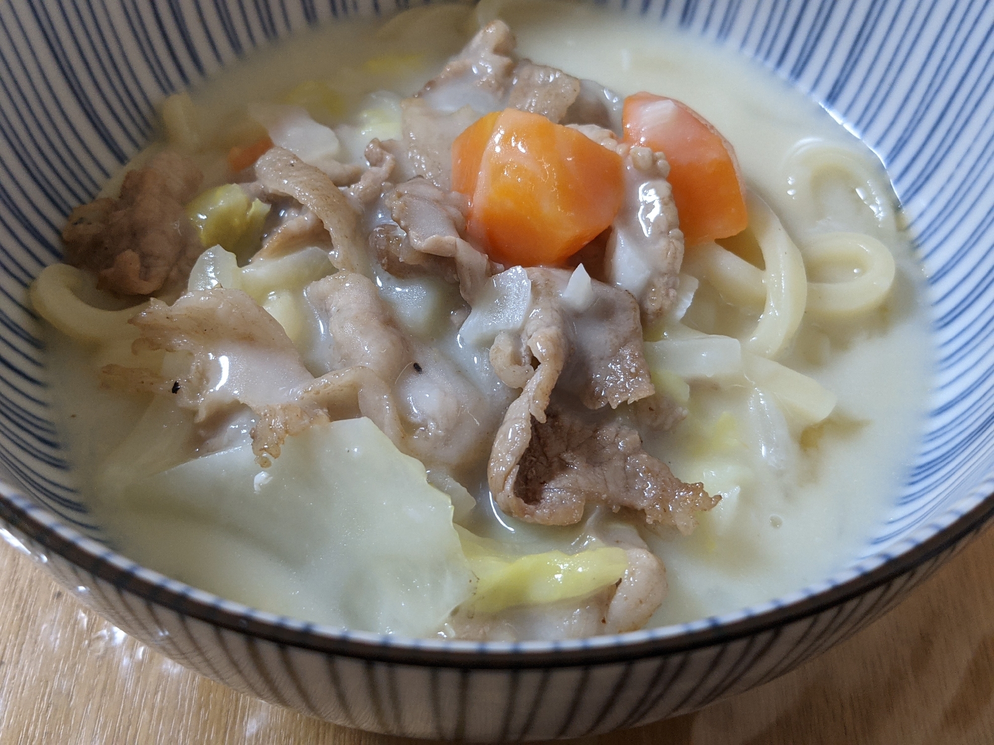 クリームシチューうどん♪