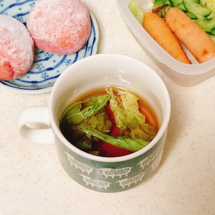 ねぎとレタスのスープ