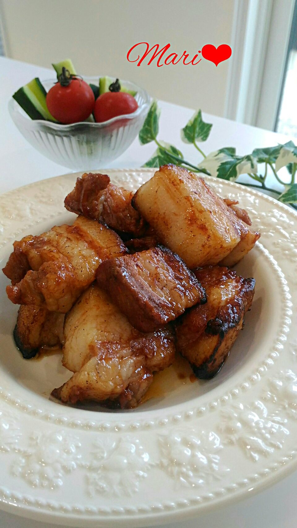 簡単オーブンまかせ 豚バラブロックのスタミナ焼き レシピ 作り方 By Mariまり 楽天レシピ