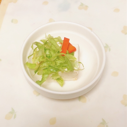 キャベツカニカマ冷奴