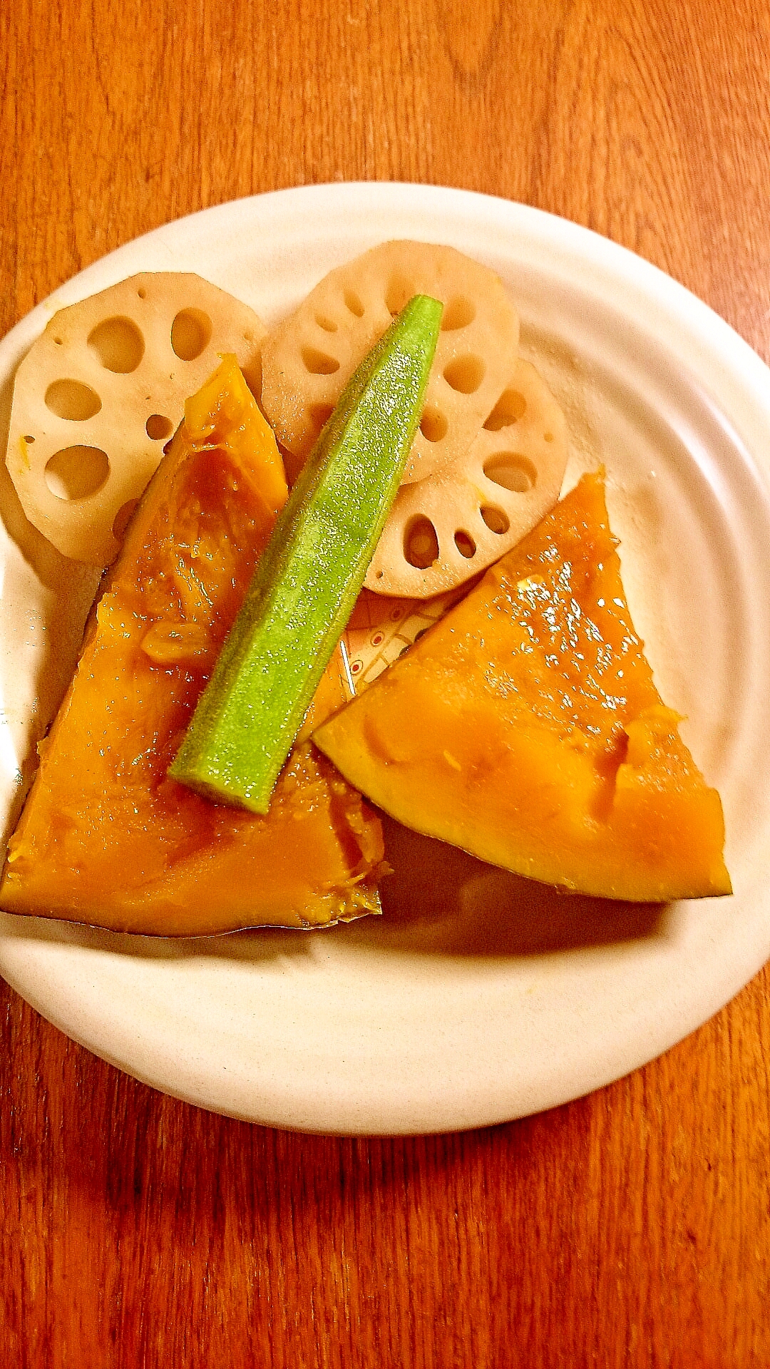 簡単和食　レンコンとカボチャの煮物