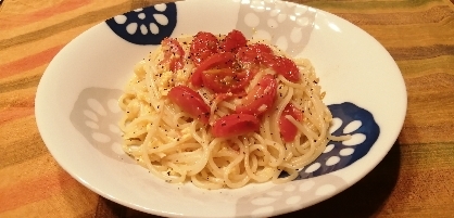 トマトと卵のパスタ