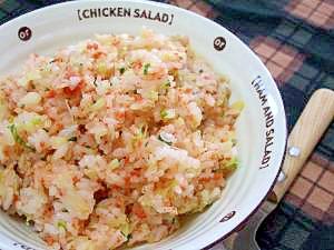 簡単♪美味しい♪鮭とキャベツのチャーハン♪