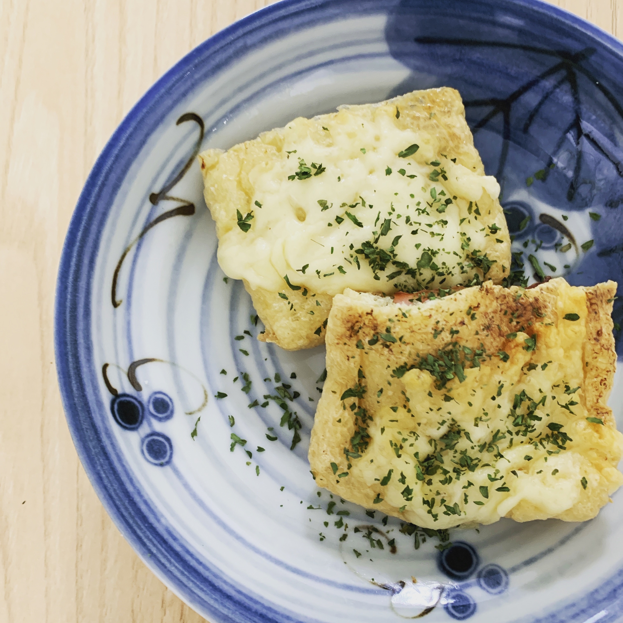 サクサク油揚げの納豆チーズ