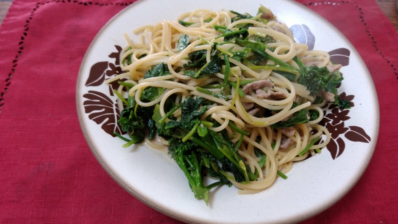 ほうれん草たっぷり！ボリューム満点のミルクパスタ