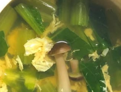 ♡ 青梗菜 たまご スープ
