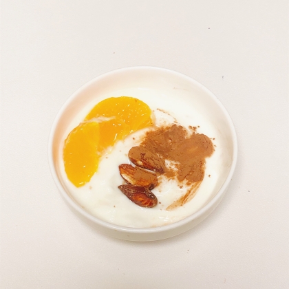 オレンジとココアのヨーグルト