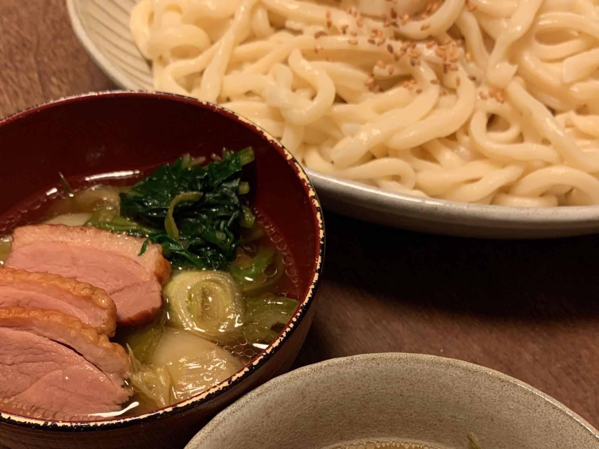 鴨南蛮つけうどん♡