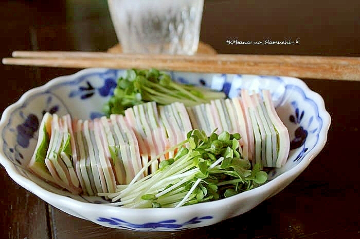 ハムとスライスチーズのだんだん