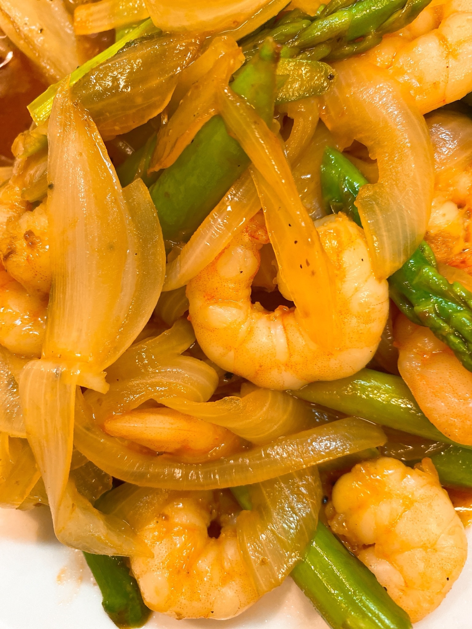 えびと野菜のケチャップ醤油炒め