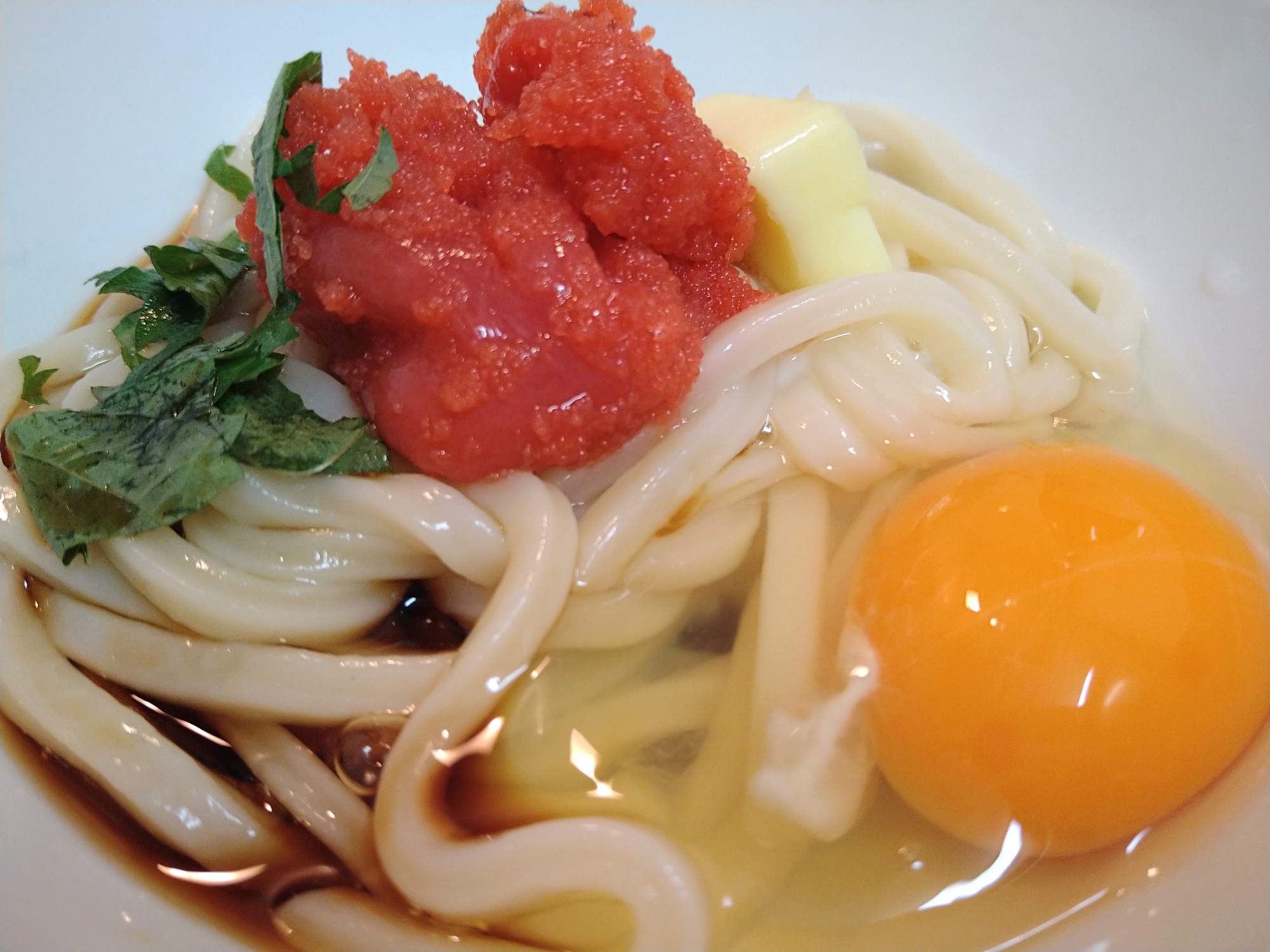 明太子釜玉うどん