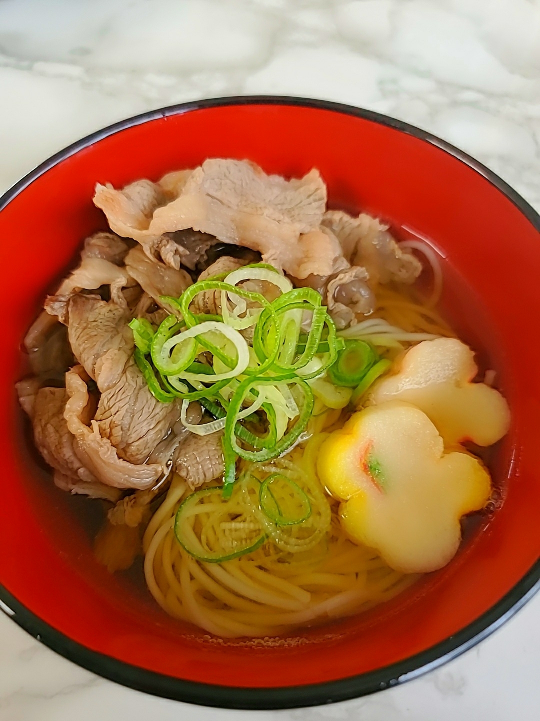 牛肉と素麺のお吸い物