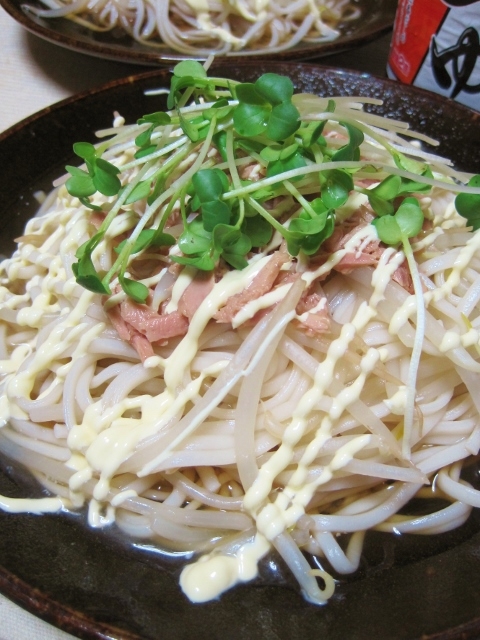 超簡単♪ツナもやしの冷やしうどん