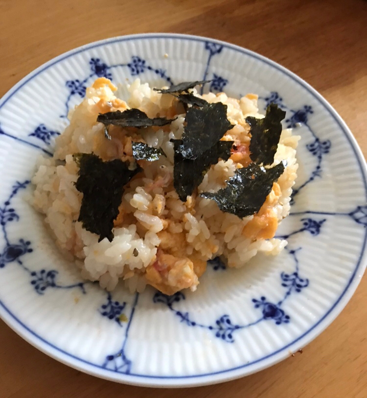 紅生姜とじゃこ、味付け海苔のチャーハン