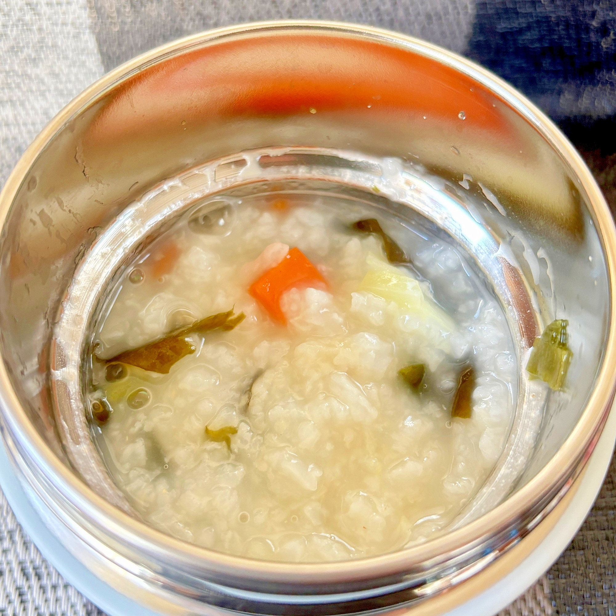 炊いたご飯使用 スープジャーで簡単みそがゆ