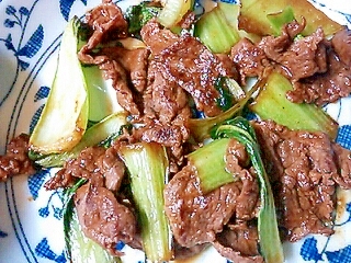 お弁当に♪牛肉とチンゲン菜のオイスター炒め