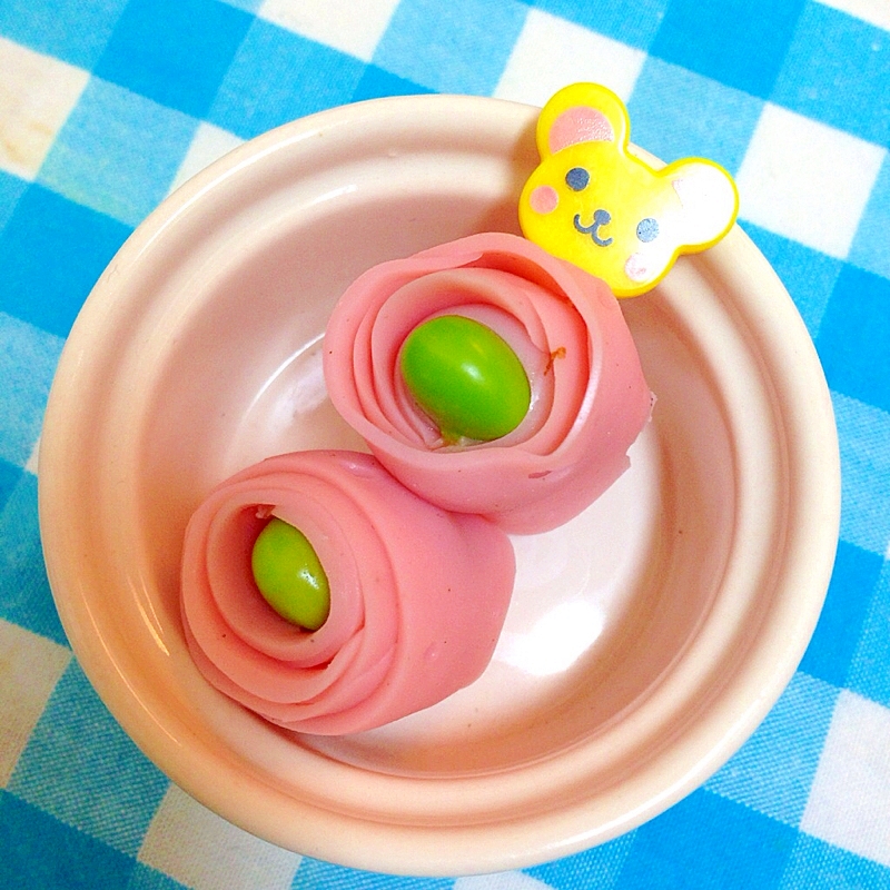 魚肉ソーセージ&枝豆のくるくるピック♡