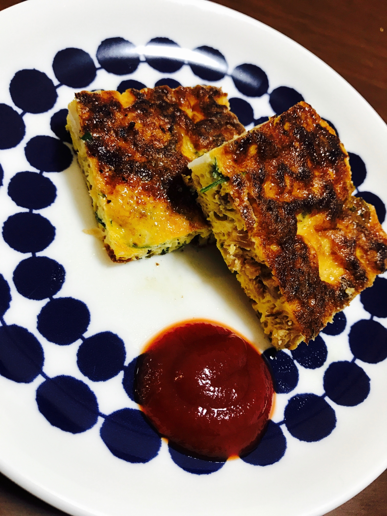 鯖缶でスペイン風オムレツ