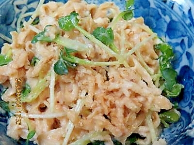 火を使わず簡単、豆腐で戻した切り干し大根の和え物