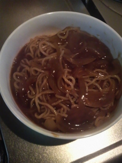 中華麺でカレーそば♪