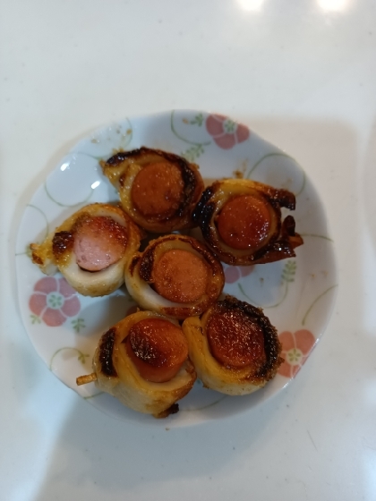 お弁当に■ウインナーのちくわ巻き■