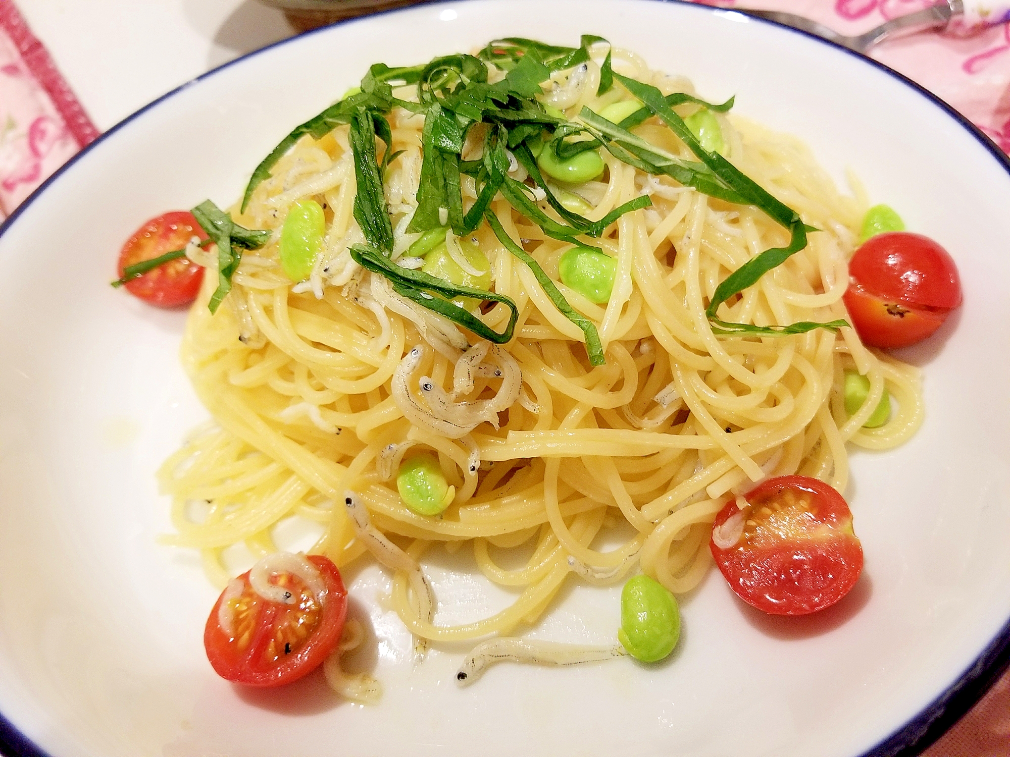 釜揚げしらすと大葉のパスタ