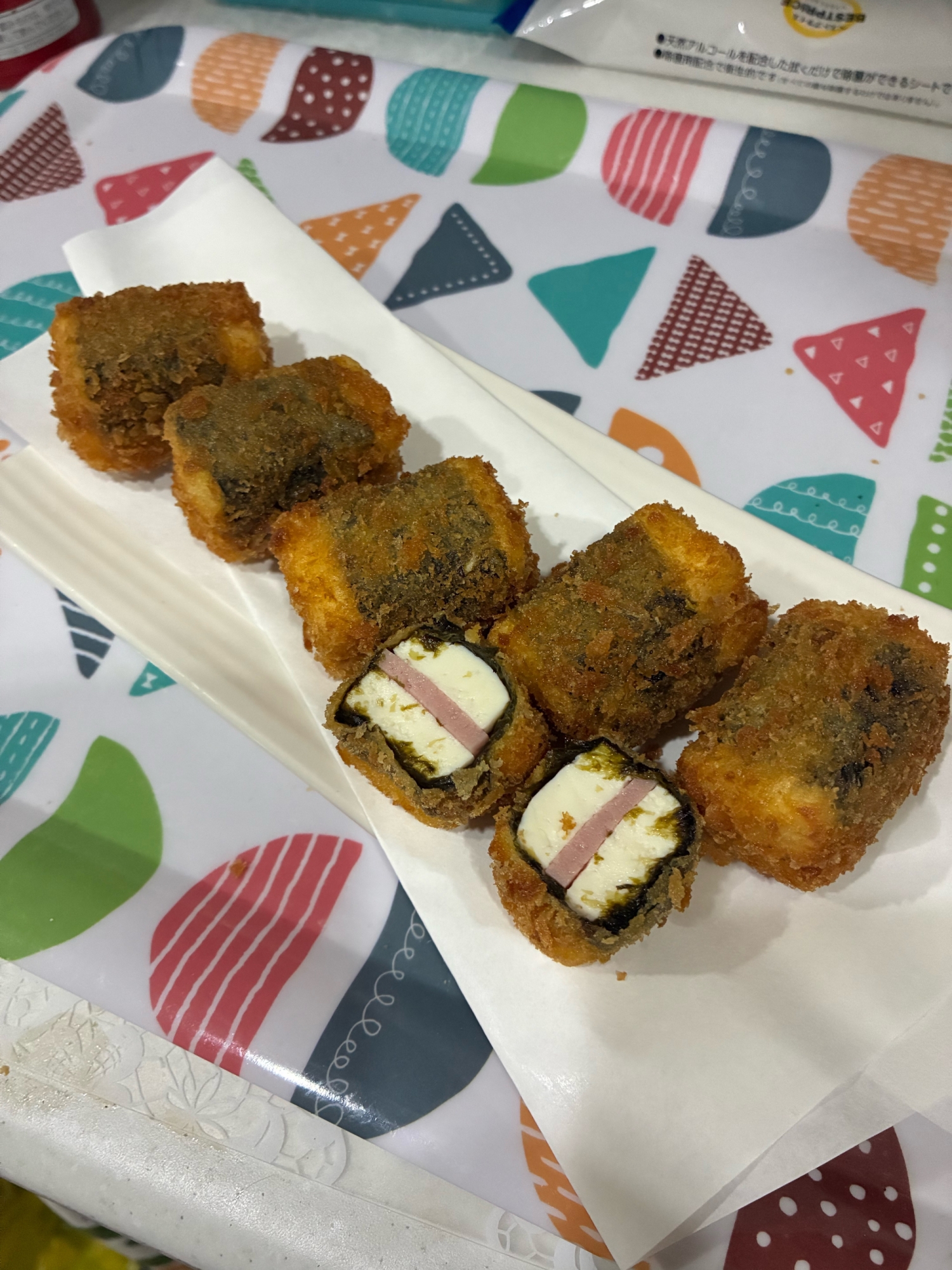 豆腐　ハムサンドフライ