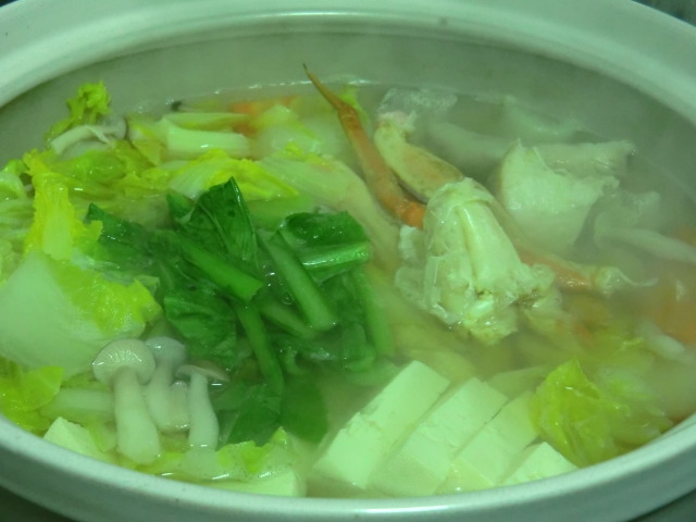 蟹と小松菜の鍋
