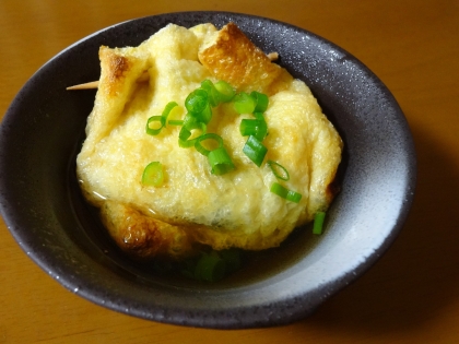 とろとろ卵豆腐にシャキッとした長芋の食感❤　大葉の風味もイイですね！
パリッとした揚げに優しいお出汁がしみて、とっても美味しかったです♪