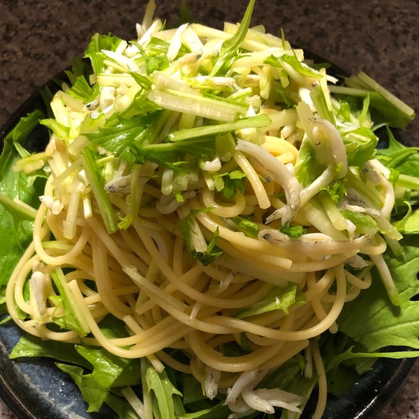 さっぱり しらすと水菜のスパゲティサラダ レシピ 作り方 By ヒメモ 楽天レシピ さっぱり しらすと水菜のスパゲティサラダ レシピ 作り方 By ヒメモ 楽天レシピ