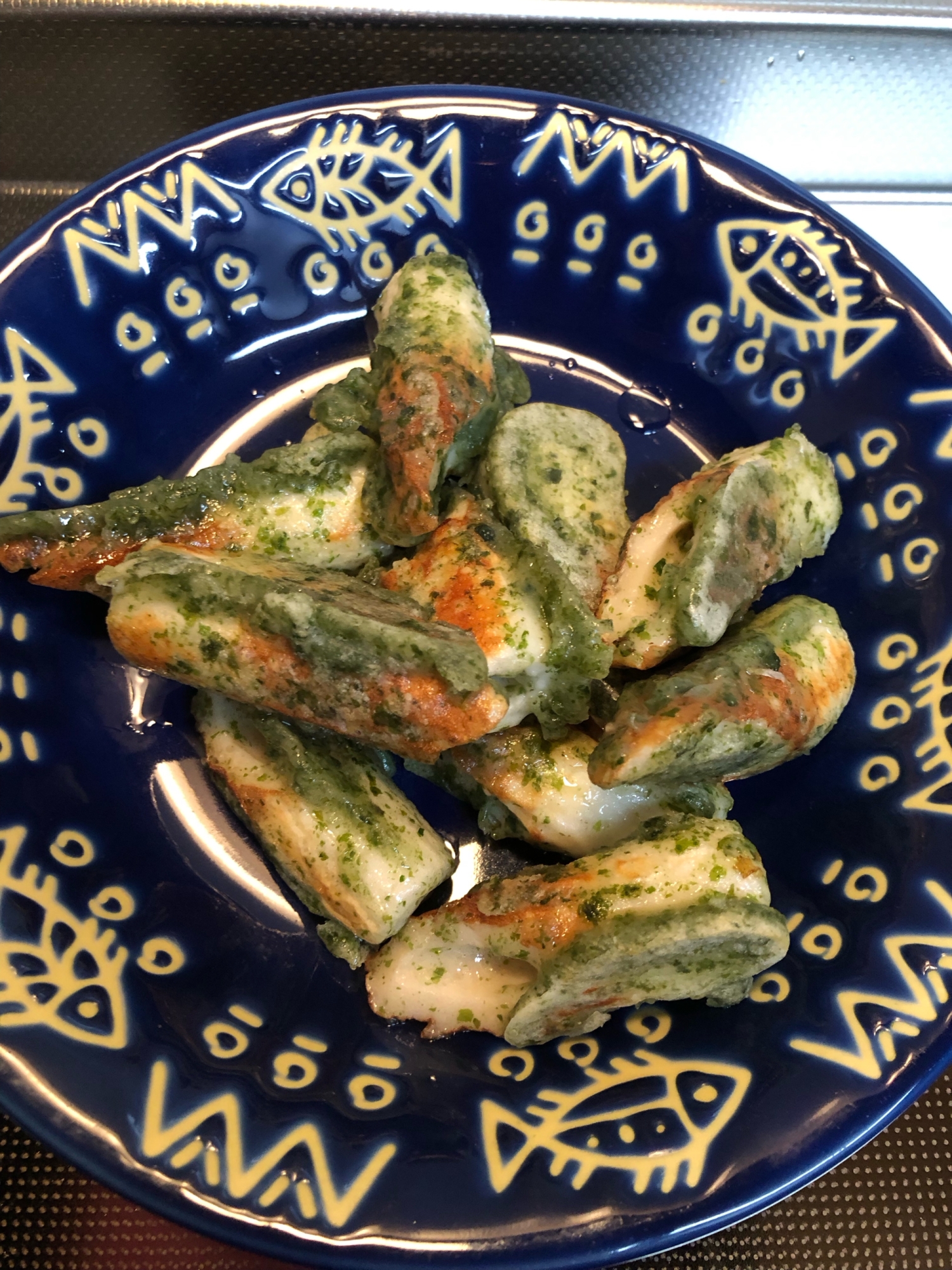 磯の香り♪チーズの風味♪竹輪の磯辺揚げ^_^