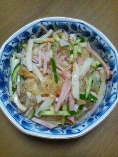 初めて春雨サラダ作りました(^-^)とても簡単にできました(*´∇｀*)リピ確定です(^-^)