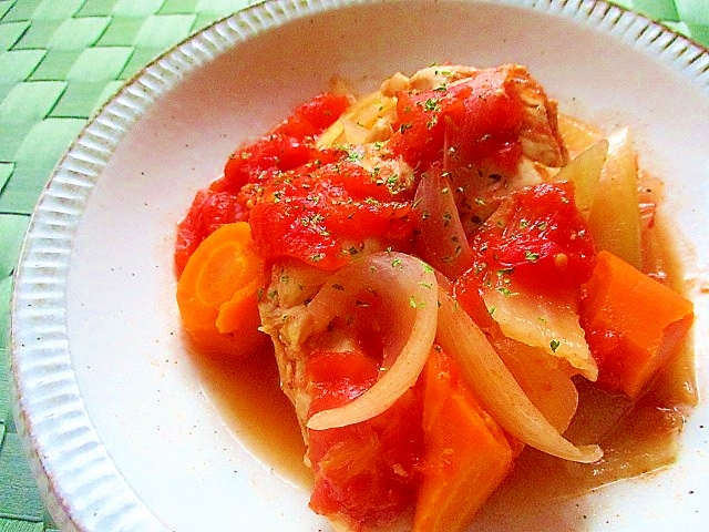 炊飯器で簡単！鶏むね肉のトマト煮