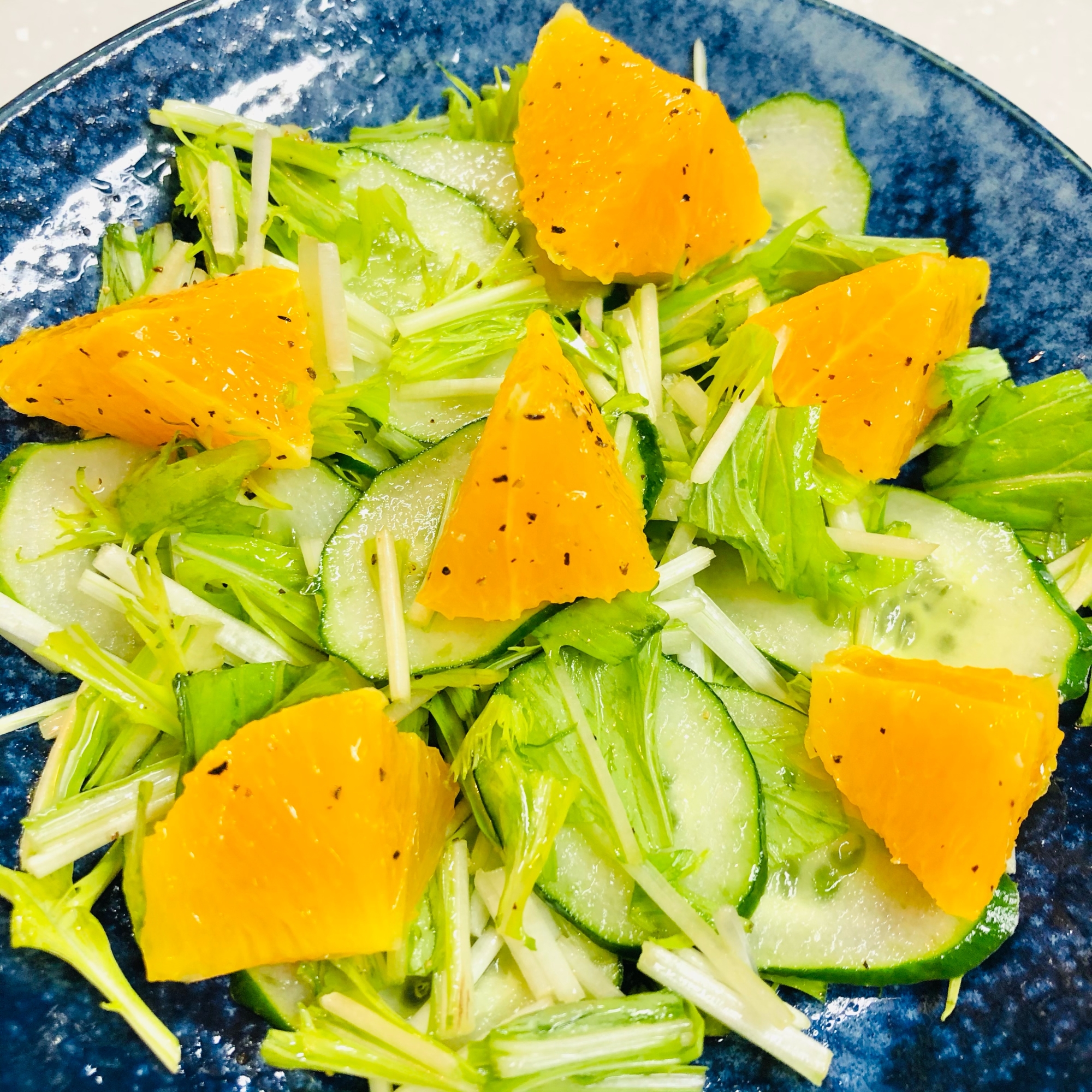 オレンジと水菜のサラダ